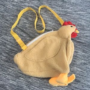 Yellow chicken purse